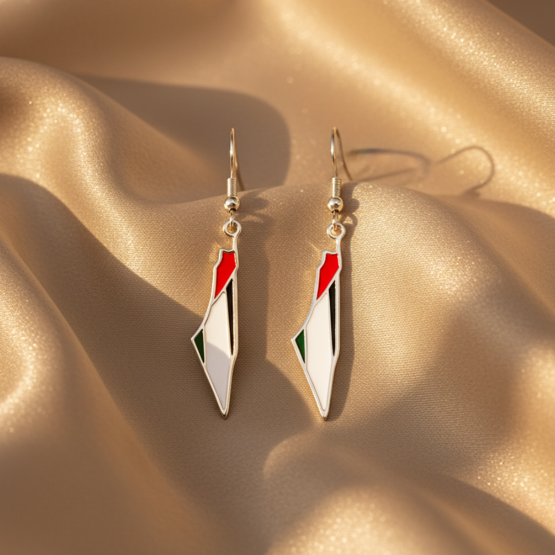 Barakah Palestine Map Earrings